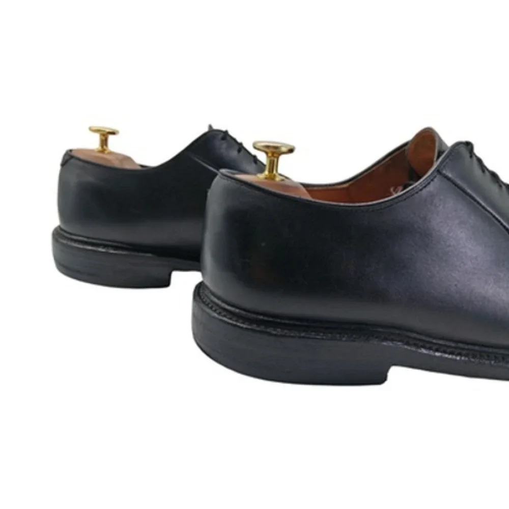 Allen Edmonds Leeds Shoes Mens Size 10.5 E Black Leather Derby Made In USA